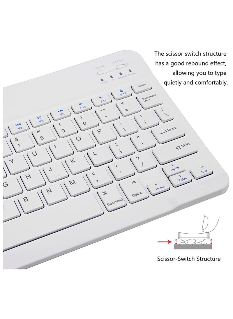 ELTRAZONE - Ultra-Slim Bluetooth Keyboard and Mouse Combo Rechargeable Portable Wireless Keyboard Mouse Set for Apple iPad iPhone iOS 13 and Above Samsung Tablet Phone Smartphone Android Windows - Image 1
