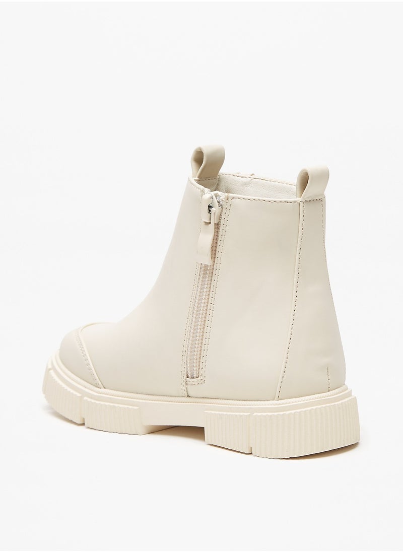Flora Bella By Shoexpress - Girls Gusset Detail Ankle Boots with Zip Closure - Image 1