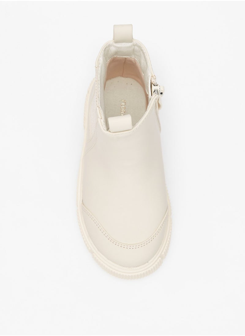 Flora Bella By Shoexpress - Girls Gusset Detail Ankle Boots with Zip Closure - Image 1