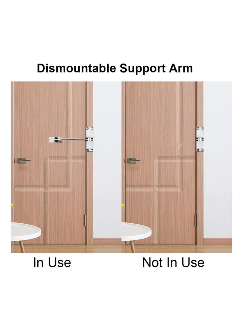 KASTWAVE Automatic Door Closer, Stainless Steel Door Closing Controller for Residential Commercial Use,Adjustable Closing Speed System - Image 3