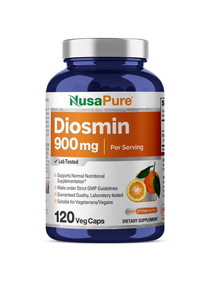 NusaPure Diosmin 900mg per Serving 120 Veggie Caps (Non-GMO, Vegan) - Image 1