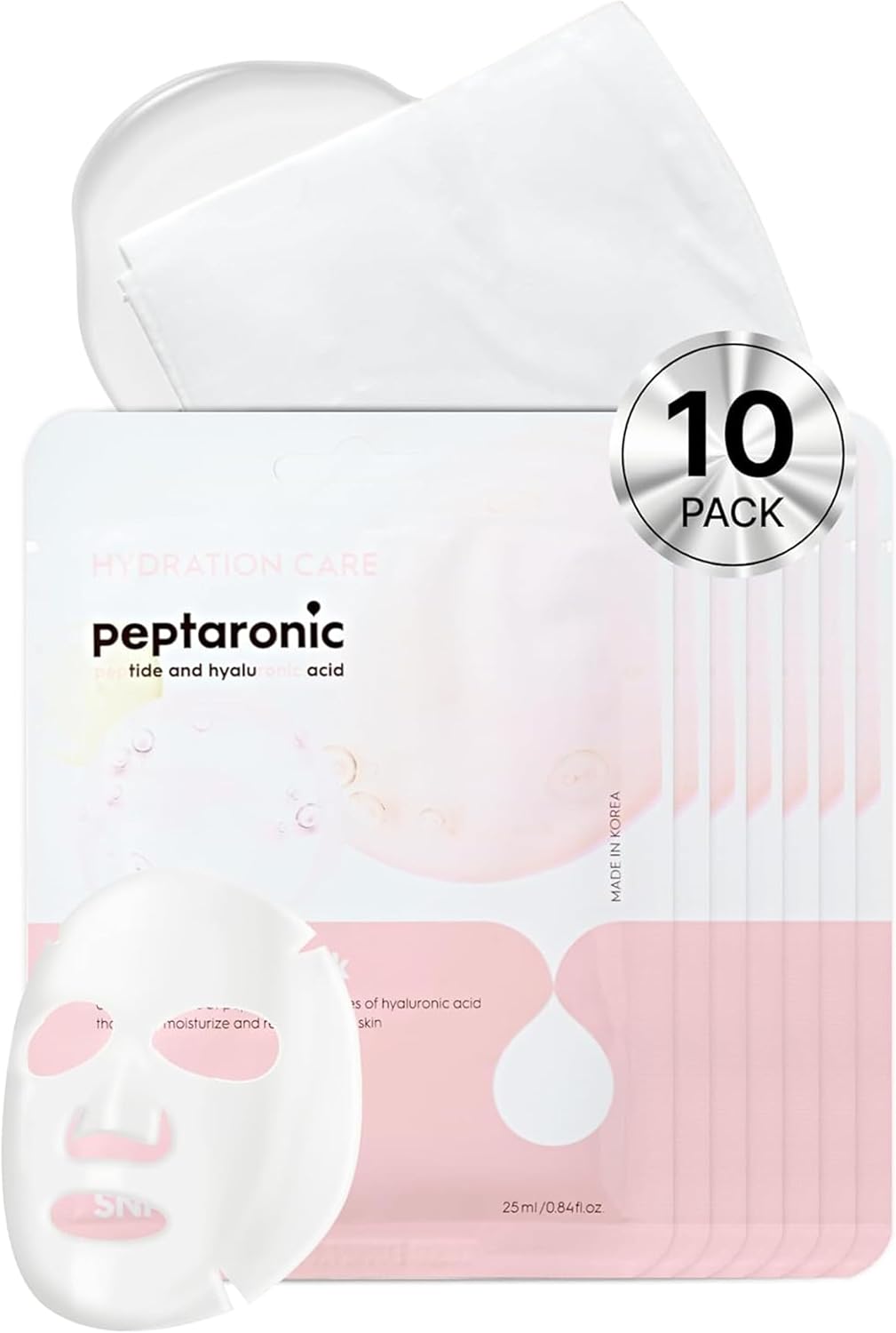 Snp Mask SNP SNP Prep Peptaronic Ampoule Sheet Mask Korean Facial Mask with 6 ...