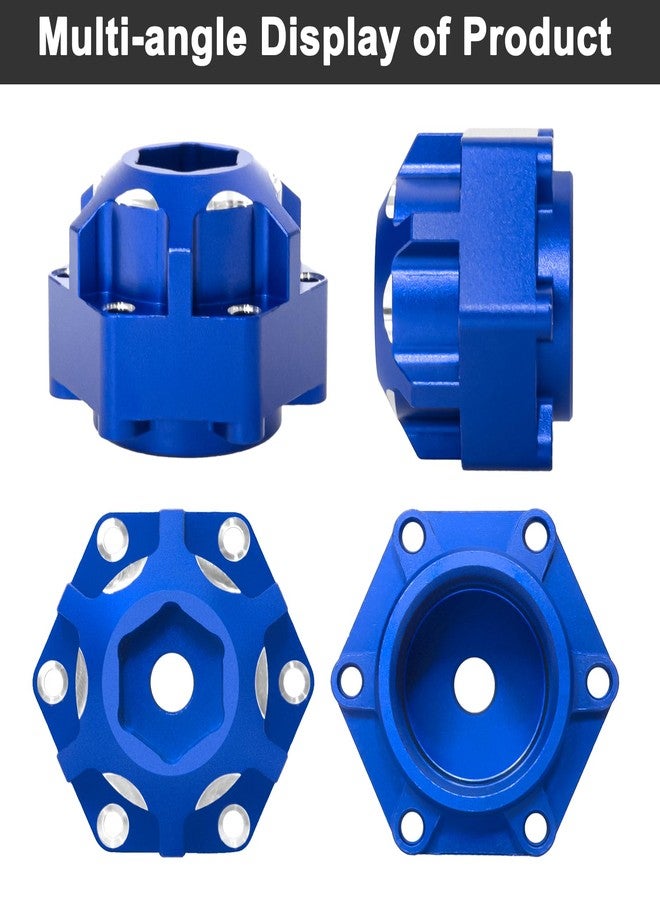 LRFHL 1/10 6x30 to 12mm Aluminum Hex Adapters 17.5mm Thickness for 1/10 Pro-Line Racing 6x30 to 12mm PRO633701 PL28 MX28 Wheel Hex Hub Adapter Upgrade Parts (Blue) - Image 3