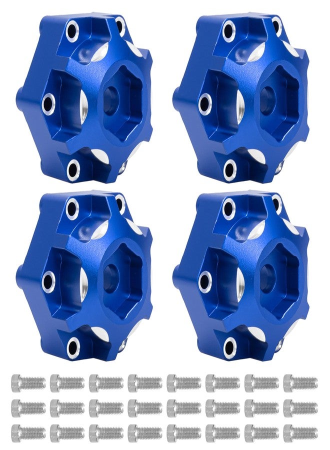 LRFHL 1/10 6x30 to 12mm Aluminum Hex Adapters 17.5mm Thickness for 1/10 Pro-Line Racing 6x30 to 12mm PRO633701 PL28 MX28 Wheel Hex Hub Adapter Upgrade Parts (Blue) - Image 1