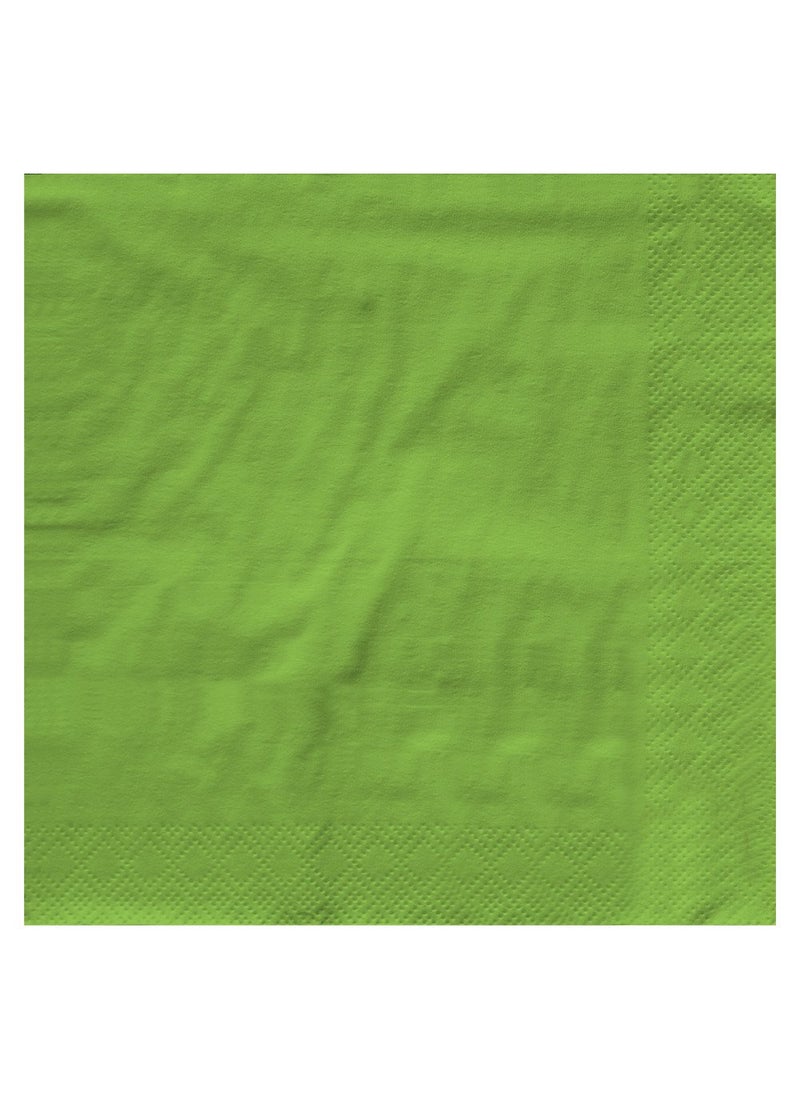 CREATIVE CONVERTING Creative Converting Touch of Color 2-Ply 50 Count Paper Lunch Napkins  Fresh Lime - 663123B 