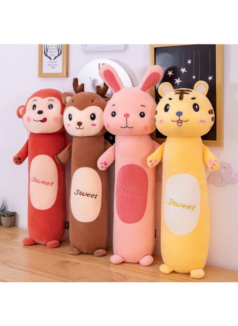 Cute Pillow Long Pillow Plush Toy Monkey Rag Doll Bed Sleeping Girl Children Doll-Specifications:90cm [collect And Follow-get 55cm Of The Same Style-Color:Pink