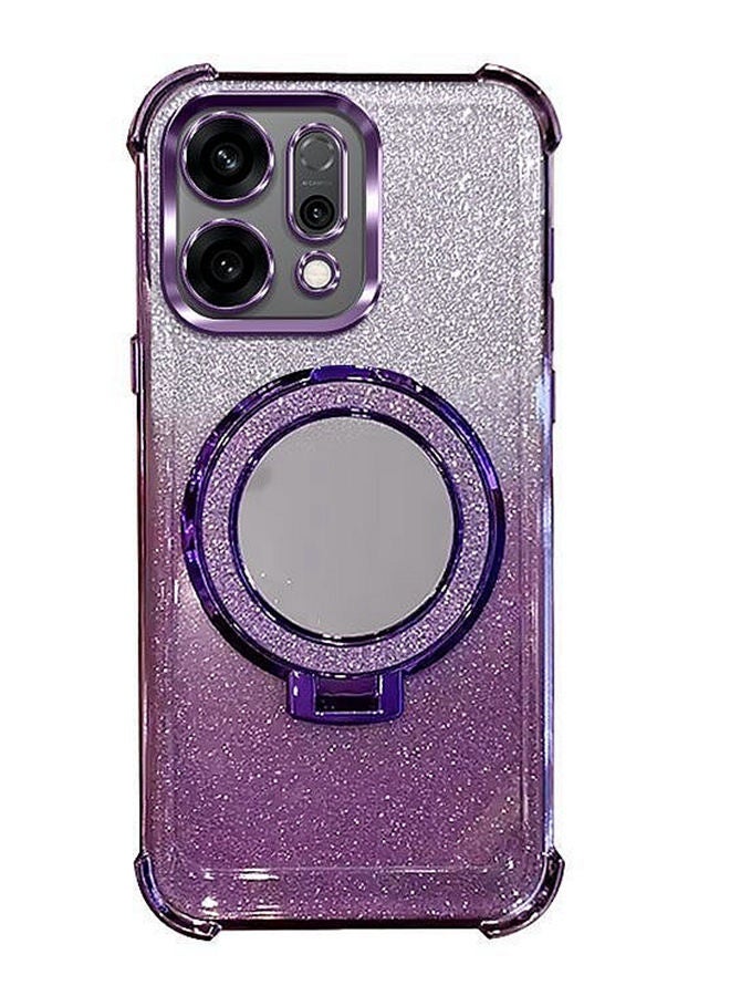 Magnetic Glitter Case for Oppo Reno 14 Pro 5G，Bling Camera Lens Protector，Sparkly Stand，Makeup Mirror，Support Wireless Charging， Luxury Gradient Shockproof Oppo Reno 14 Pro  Cover - Image 4