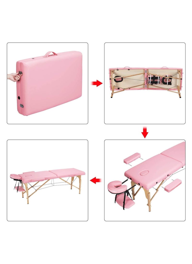 Cool Baby Portable Spa Bed Folding Facial Adjustable Lash Tattoo Table with Headrest Armrest  - Image 3