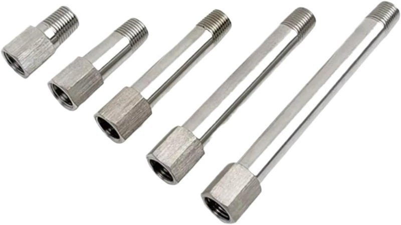 1pcs 1/8 1/4 3/8 BSPT Female To Male x Length 30-300mm 304 Stainless Steel Hex Niple Pipe Fitting Barrel Rod For Mold Water Nozzle(1l8 BSPT F-M,L-265mm) - Image 1