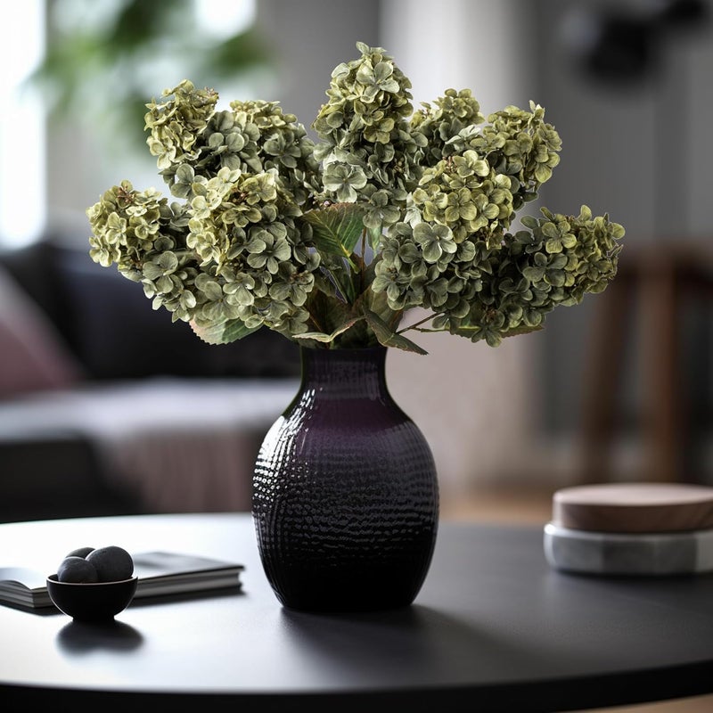Ttranewsoo Faux Hydrangea Flower Hydrangea Artificial Flowers Hydrangea Bouquet Faux Flower Table Centerpieces for Home Wedding Bridal Bouquet Office Party DIY Floral Decor - Image 2