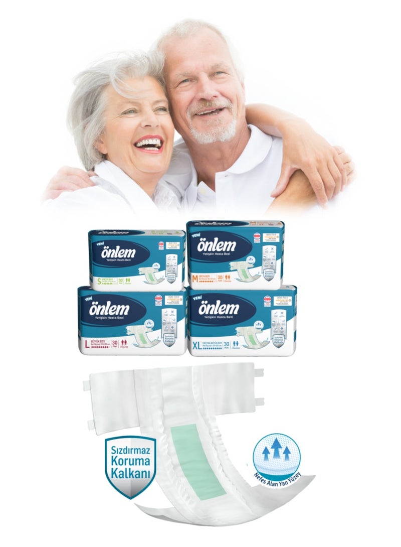 Önlem Onlem Adult Diapers Turkey 30 Pcs Large Size High Absorbency Wetness Indicator - Image 2