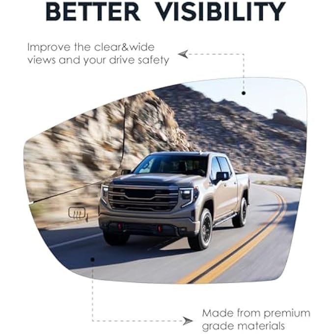 ريحني زجاج مرآة مدفأ على الجانب الأيمن من السائق والراكب مع حامل خلفي مناسب لفورد فوكس 20122018 بديل ل Cm5Z17K707H cm5Z17K707G - Image 4