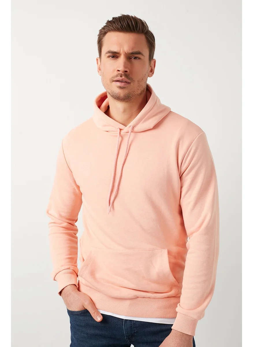 بوراتي Cotton Kangaroo Pocket Hooded Sweat Men's Sweatshirt 541HOODIE