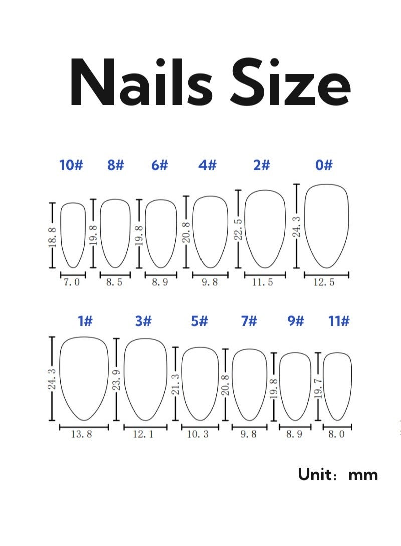 SCHAVO Matte Chocolate Almond Solid Color Nails 24Pcs - Image 3