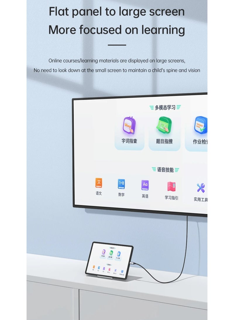 USB C to HDMI Cable 2M,USB 3.1 Type C Thunderbolt 3 to HDMI 4K 60Hz UHD Adapter Compatible iPhone 15 Series,iPad 10/Pro/Air/Mini,Samsung S23 Ultra/Galaxy Z,MacBook Pro,Dell XPS,Huawei P60 Pro ,Grey  - Image 4