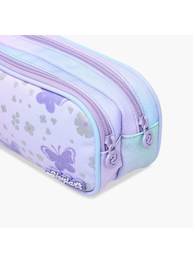Skylar Butterfly Print Pencil Pouch for Girls - Image 3