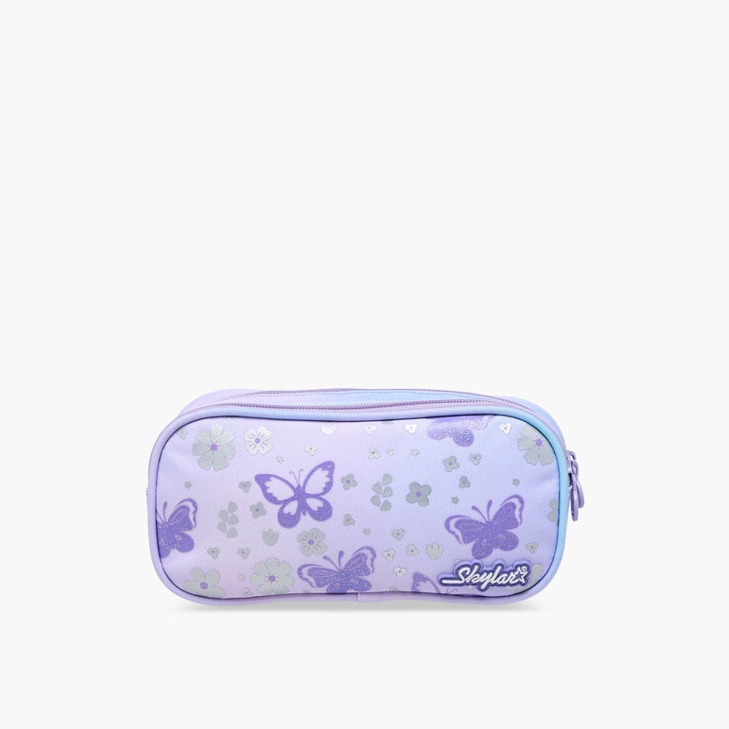 Skylar Butterfly Print Pencil Pouch for Girls - Image 1