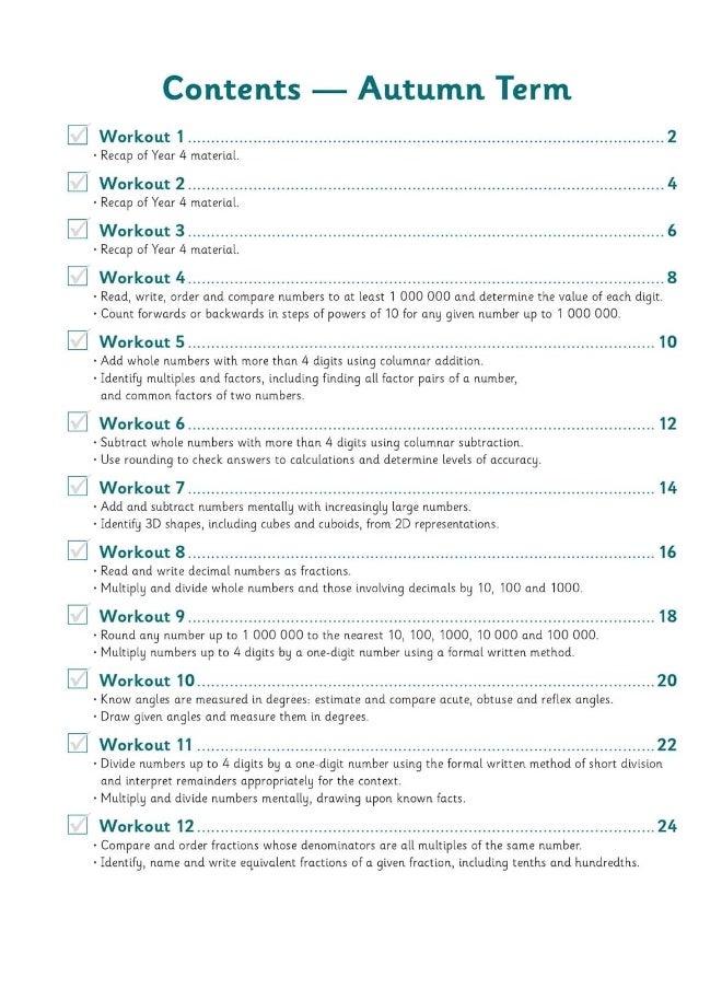 KS2 Maths 10-Minute Weekly Workouts - Year 5  - Image 4