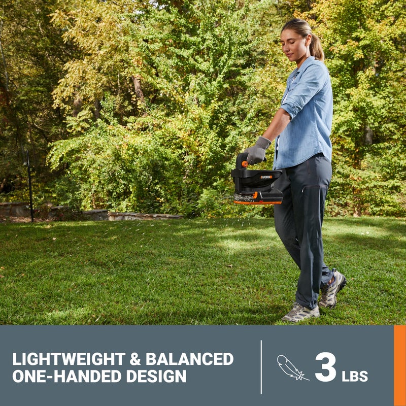 WORX 20V Cordless Seed Spreader 6-Speeds 5-Ft. Max Distance, Fertilizer Spreaders 8 Flow-Rate Settings, Broadcast Spreader Easier Than Hand Spreaders for Lawns WG869.9 â€“ Tool Only - Image 2