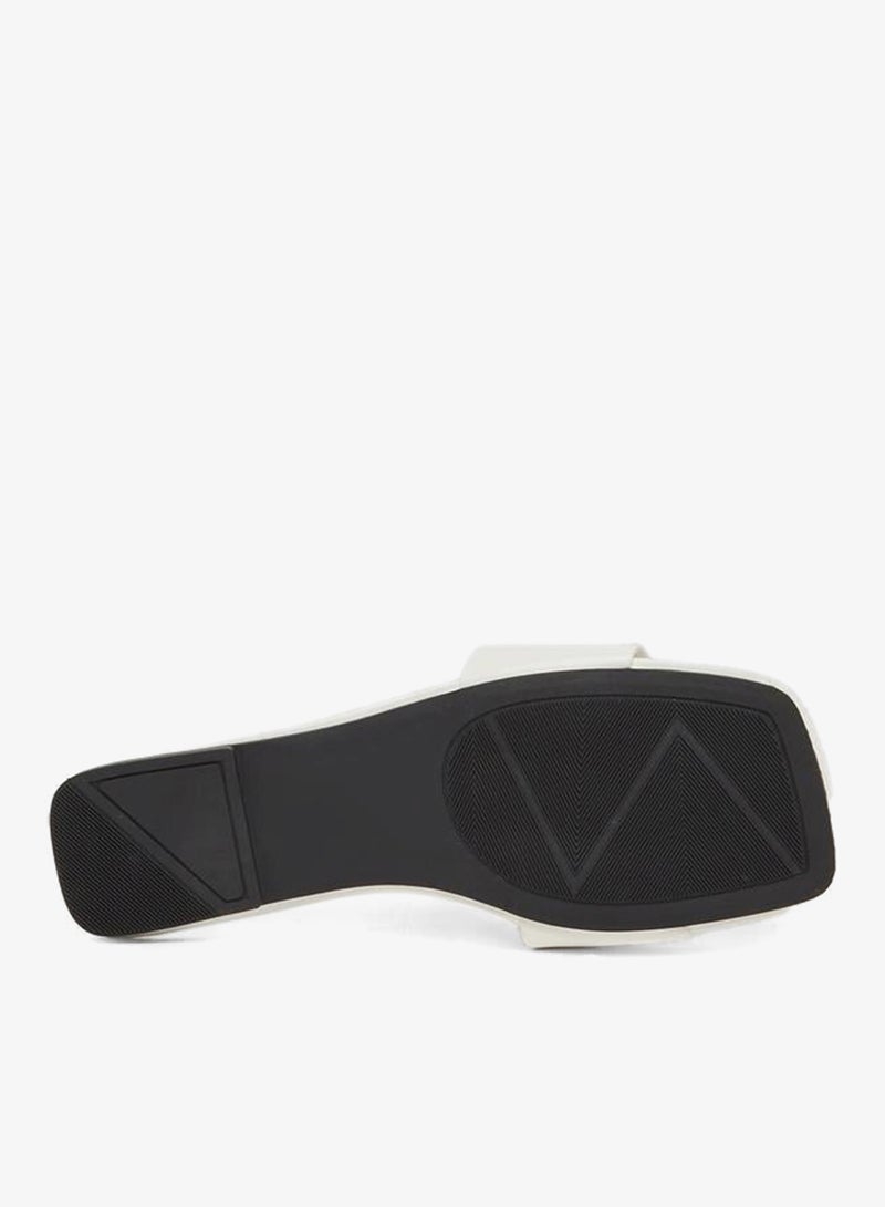 Take Two White Slip On Flat Slides - Image 4
