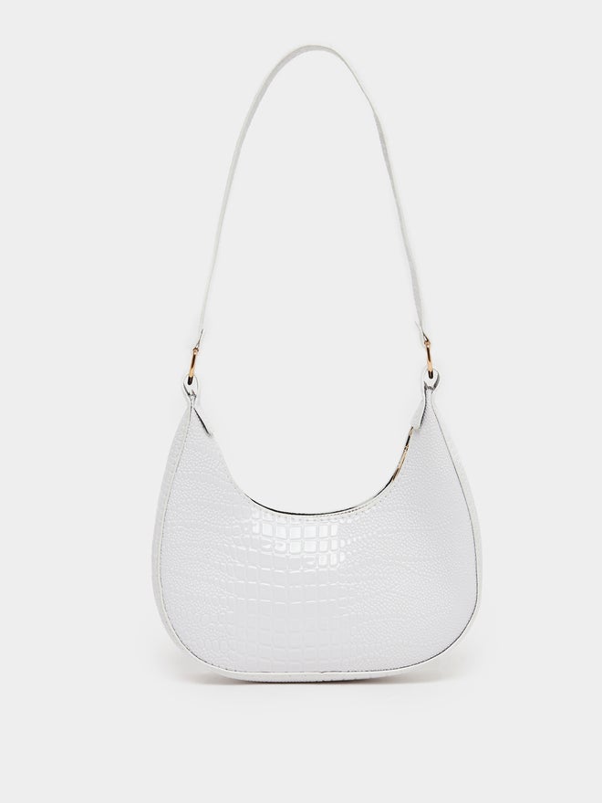 Styli Styli White Croco Shoulder Bag  - Image 2