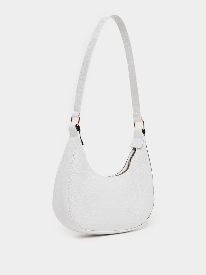 Styli Styli White Croco Shoulder Bag  - Image 1
