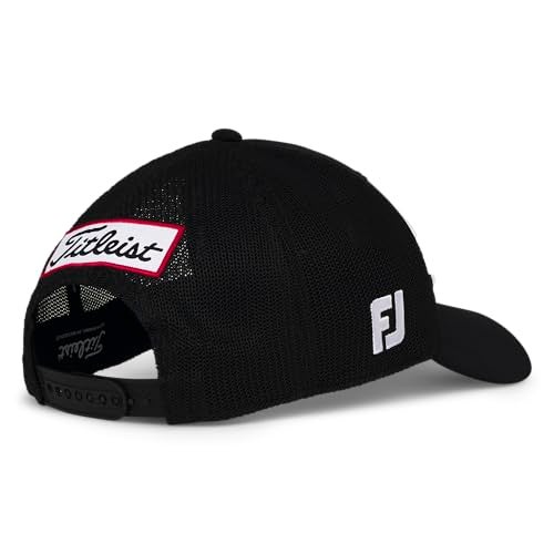 Titleist تايتليست تور بيرفورمانس مش غولف هات، أسود/أبيض - Image 4