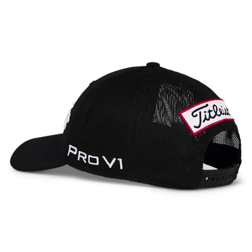 Titleist تايتليست تور بيرفورمانس مش غولف هات، أسود/أبيض - Image 3