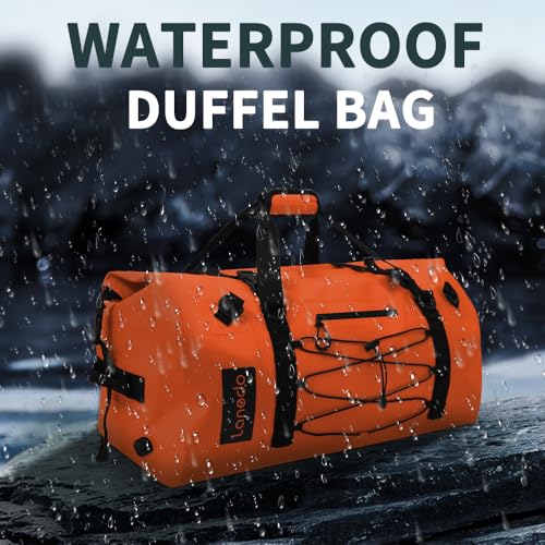 Lanedo 80L Dry Bag Large Waterproof Bag Roll-Top Heavy Duty Fishing Duffel Bag with Durable Straps & Handles for Kayaking Paddle boarding Boating Rafting Fishing Canoeing Camping (ORANGE) - Image 3