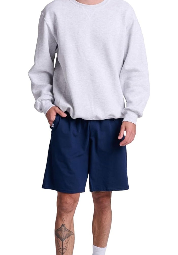 Russell Athletic Men's Basic Cotton Jersey Shorts with Pockets - Navy - Image 5