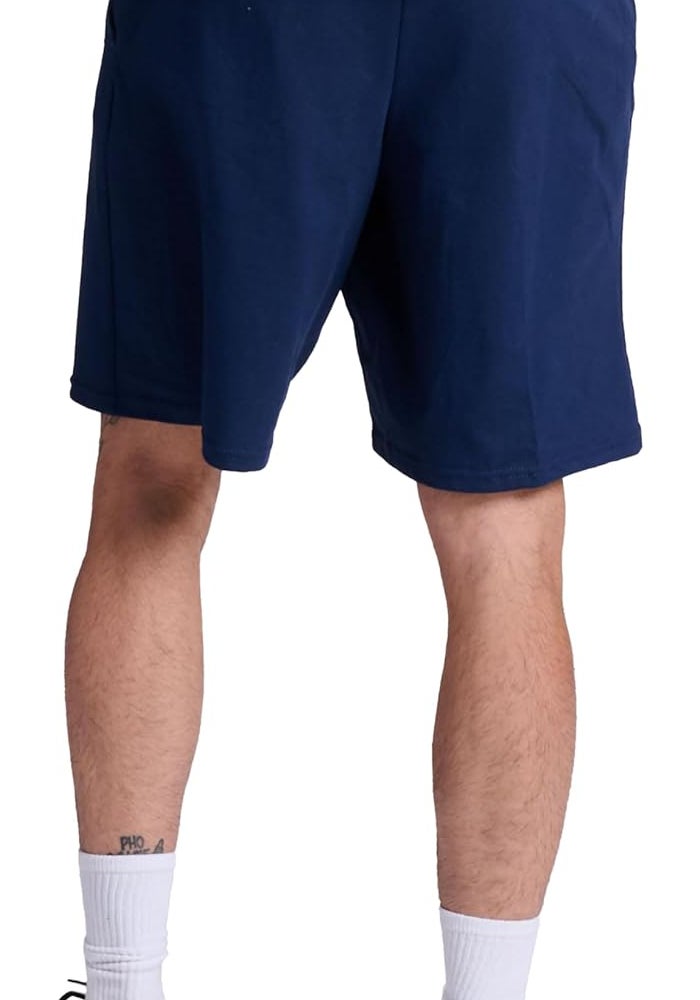 Russell Athletic Men's Basic Cotton Jersey Shorts with Pockets - Navy - Image 4
