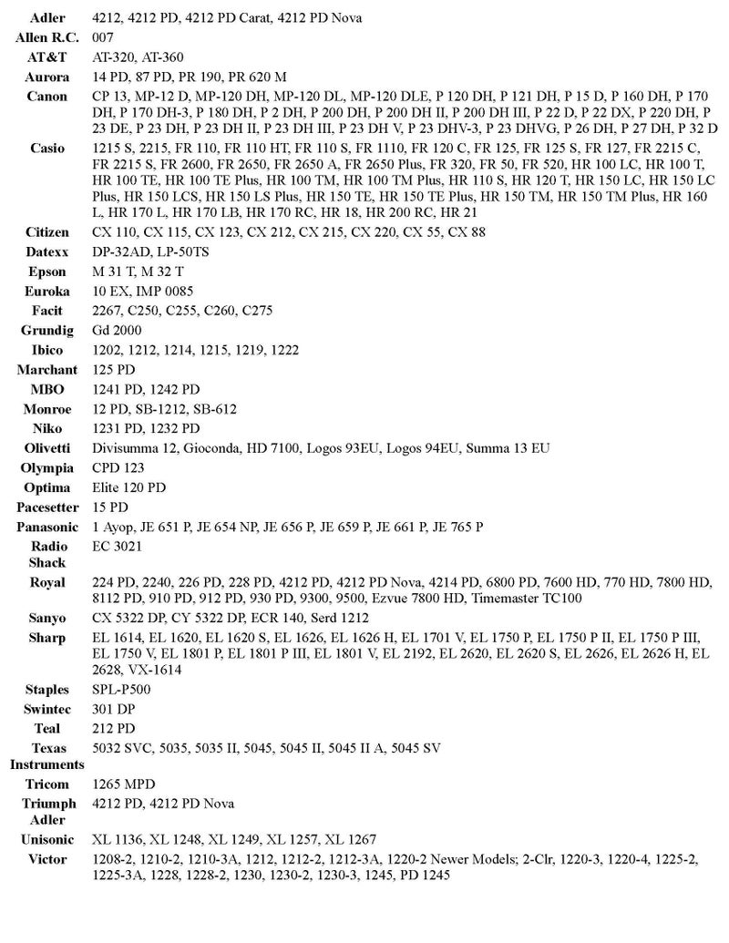 COMPUMATIC (3 Pack) Calculator Ink Roller Fits Sharp EL-1801V EL-1750V EL-1611V Casio HR-170RC HR-200RC HR-300RC Canon P23-DHV-3 and More Black/Red IR-40T CP-13 EA-772R Compatible/Replacement by COMPUMATIC - Image 5