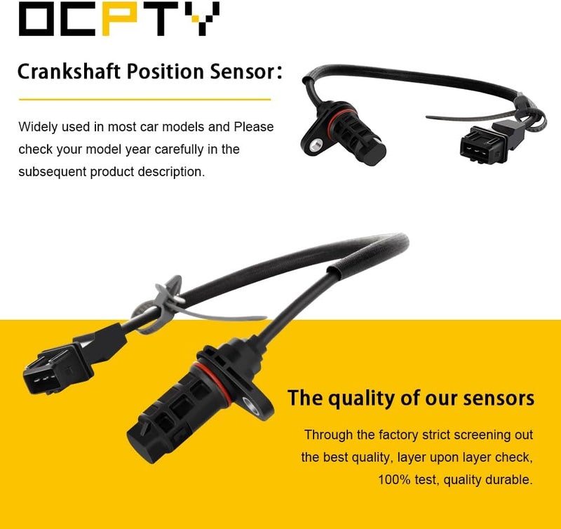 OCPTY Engine Crank Crankshaft Position Sensor (CPS) Fits 2006-2014 for Hyundai Sonata, 2010-2013 for Hyundai Tucson, 2010-2013 for Kia Forte, 2010-2013 for Kia Forte Koup, 2007-2014 for Kia Optima - Image 2