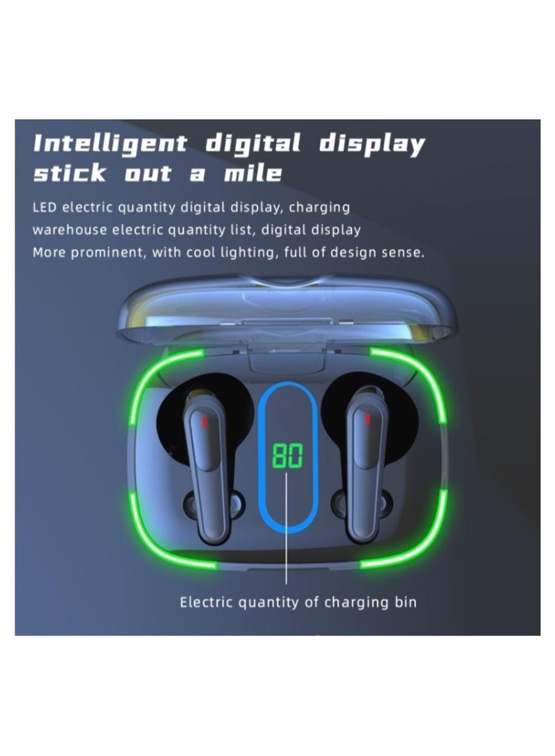 Display, Bluetooth 5.3, Noise Cancellation, 300mAh Charging CaseTrue Wireless Stereo Earphones with LED - Image 4
