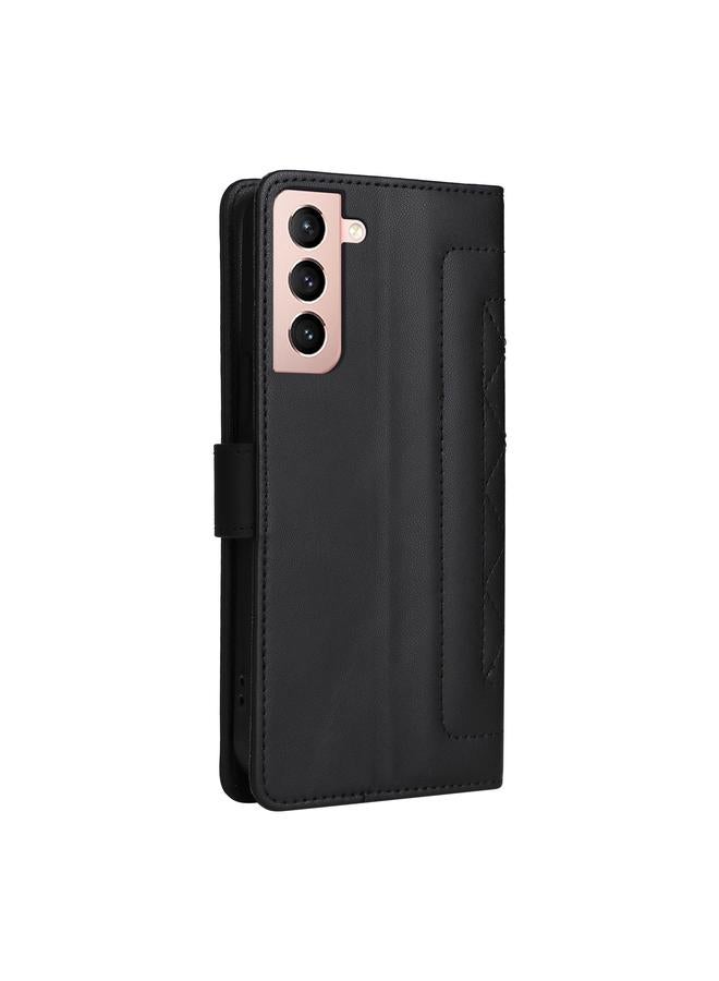 S-TOP Case For Samsung Galaxy S21 5G Diamond Lattice Leather Flip Phone Case - Image 3