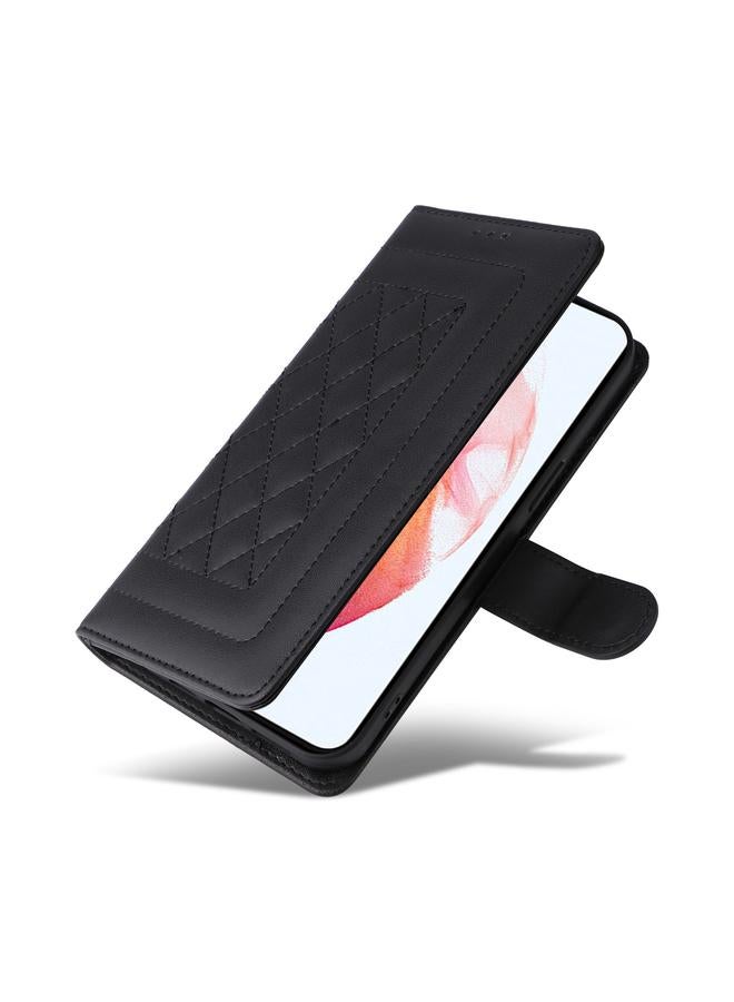 S-TOP Case For Samsung Galaxy S21 5G Diamond Lattice Leather Flip Phone Case - Image 5