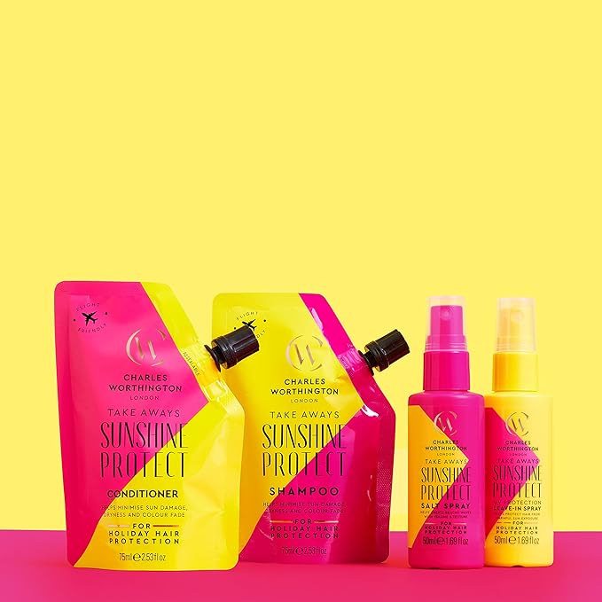 CHARLES WORTHINGTON شامبو تشارلز وورثينغتون للحماية من الشمس - حجم السفر 75 مل زيت بذور المورينغا ومرشحات الأشعة فوق البنفسجية شامبو صالون للنساء للحماية من الشمس - Image 2