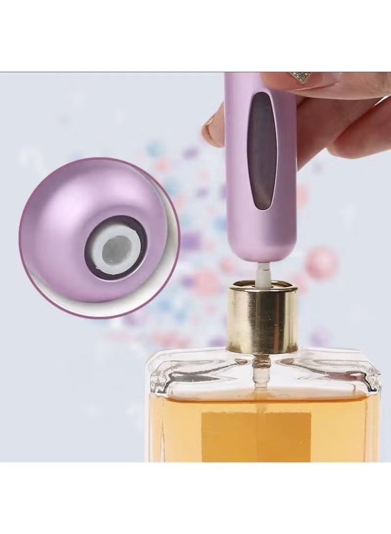 10 زجاجات عطر قابلة لإعادة التعبئة من ويندرجو بحجم 5 مل، زجاجة عطر صغيرة محمولة فارغة للسفر لوضعها في حقيبة اليد أو المحفظة أو الجيب أو الأمتعة- الوان متعدده - Image 3