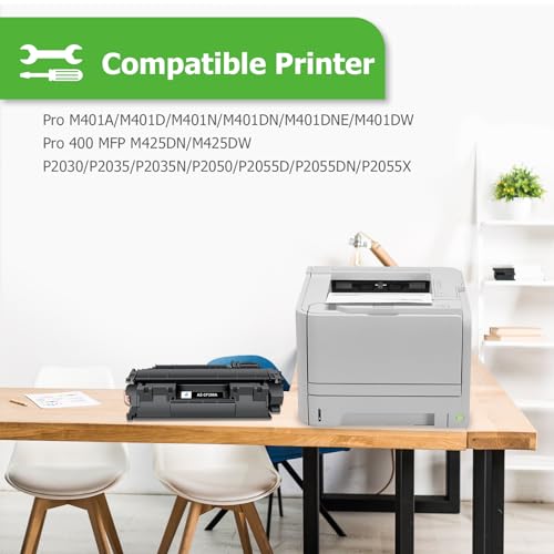Aztech CF280A 80A Toner Cartridge Black M401dn Compatible for HP 80A CF280X 80X CF280A for HP LaserJet Pro 400 M401n M401dn MFP M425dn M401dne M401dw M425dw M401 M425 Printer Ink (2-Pack) - Image 2
