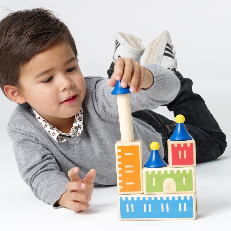 SmartGames Castle Logix Wooden Cognitive Skill-Building Puzzle Game for Ages 3+ â€“ Educational 3D Brain Game with 48 Challenges - Image 2