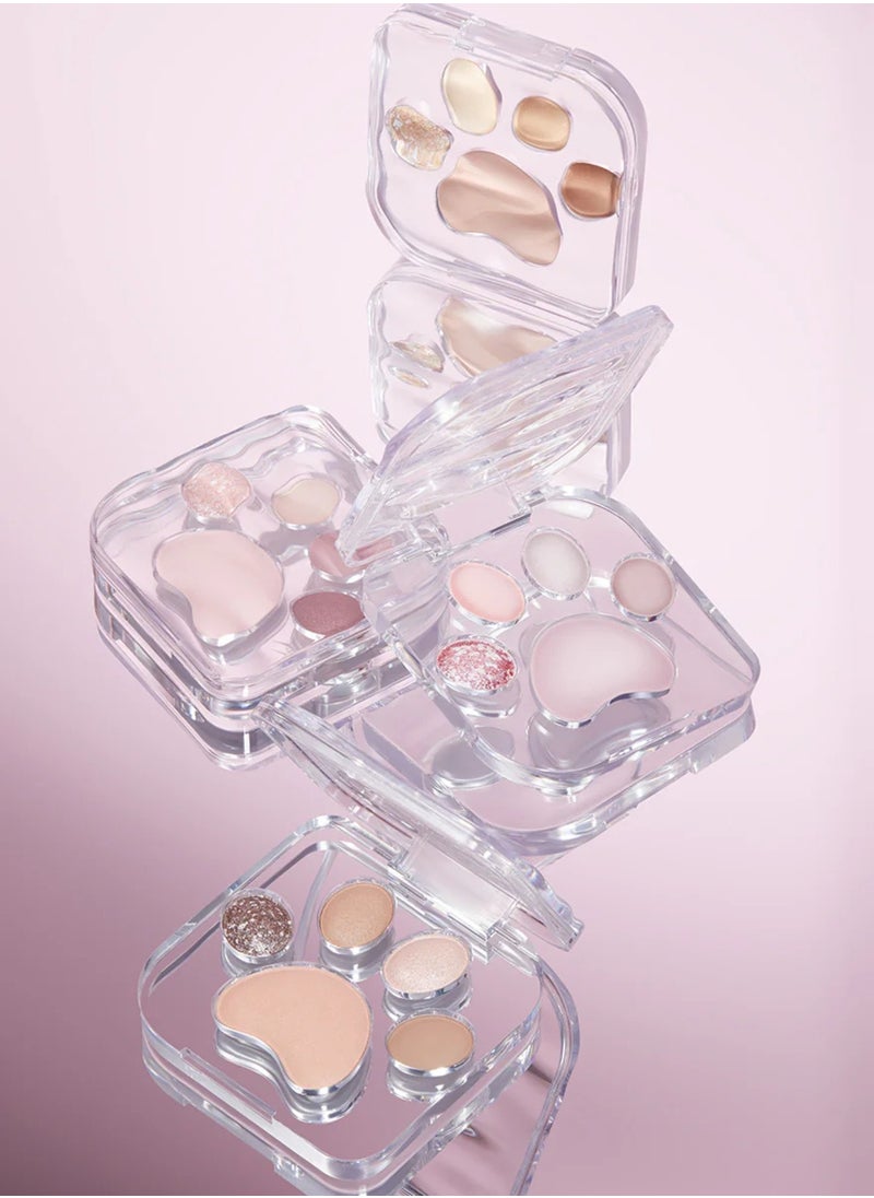 MilleFee - Adorable Meow Paws Eyeshadow Palette 5 Shades All-in-one Glitter Makeup Palette 03 Tsundere - Image 1