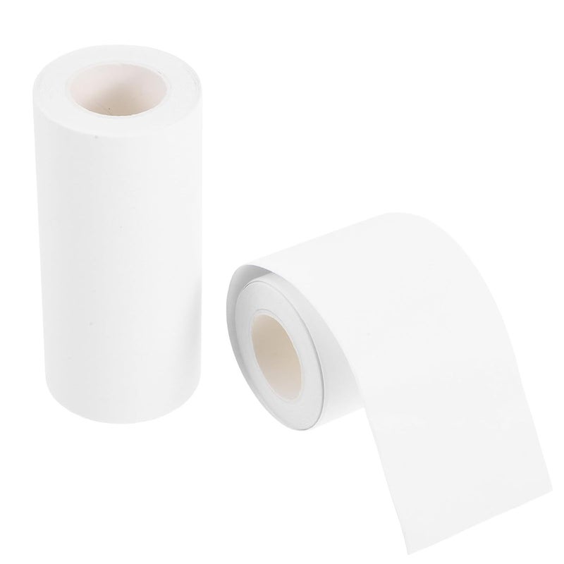 2Pcs Writable Blank Adhesive Craft Tape for Students, White Scrapbooking Sticker Tape Set (5Cm×5M + 10Cm×5M) for Journaling and Creative DIY - Image 1