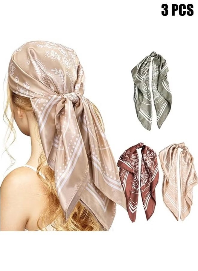 يا إلهي 3*27.5 بوصة وشاح للرأس للنساء والرجال عصابات ساتان عتيقة وشاح للرقبة وشاح مربع - Image 1