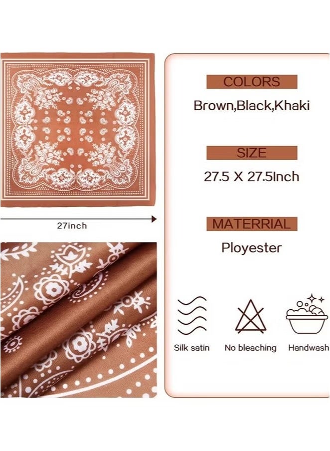 يا إلهي 3*27.5 بوصة وشاح للرأس للنساء والرجال عصابات ساتان عتيقة وشاح للرقبة وشاح مربع - Image 3