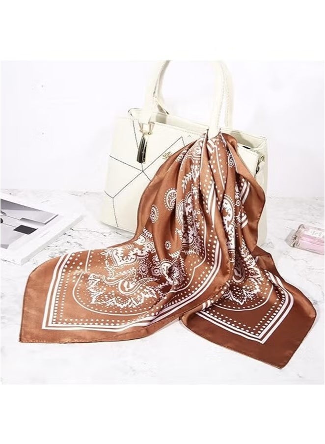 يا إلهي 3*27.5 بوصة وشاح للرأس للنساء والرجال عصابات ساتان عتيقة وشاح للرقبة وشاح مربع - Image 5