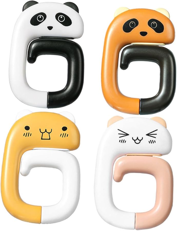 4 حزمة من خطاف حقيبة المدرسة الأسود، سلسلة أمان، حامل حقيبة للمكتب، حامل حقيبة الظهر للطاولة - Image 1