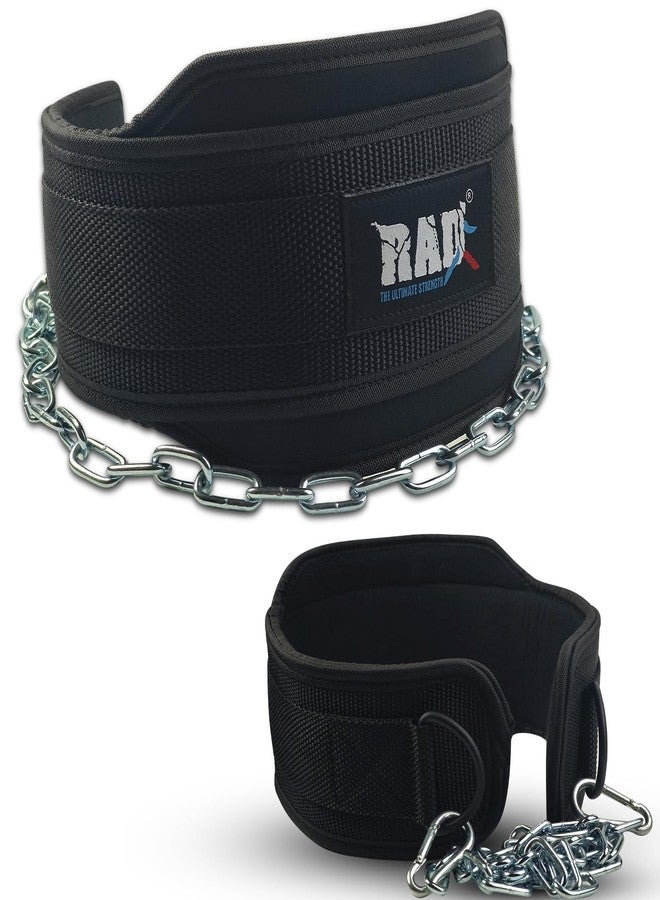 RAD Weighted Dip Belt for Men Comfortable Material Neoprene & Nylon Weight Pullups Squat Belt with Chain Weight Lifting Waist Dipping Belt for Workout - Image 1
