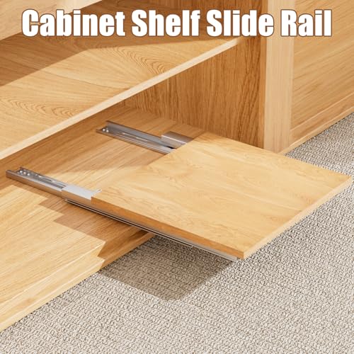 Copgge Undermount Drawer Slide Bottom Mount Pull Out Shelf Slides Full Extension Soft Close Base Mount Slide Out Drawer Track Shelf Slider Rail for Cabinet Tray Kitchen Pantry Drawer Trash Can Hardware - Image 2