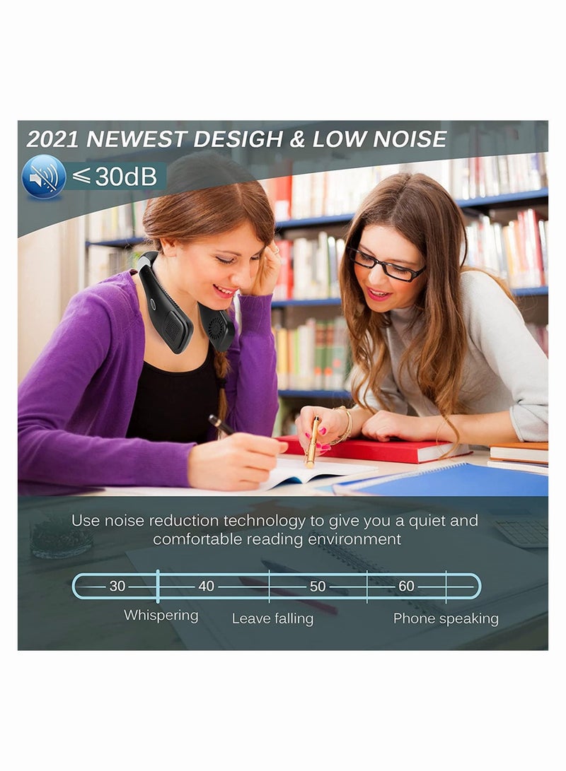 SYOSI Neck Fan Air Conditioner Personal Bladeless 360 Degree Cooling 3 Speed Low Noise Lightweight Hands Free Wearable for Indoor Outdoor Long Use Time - Image 3