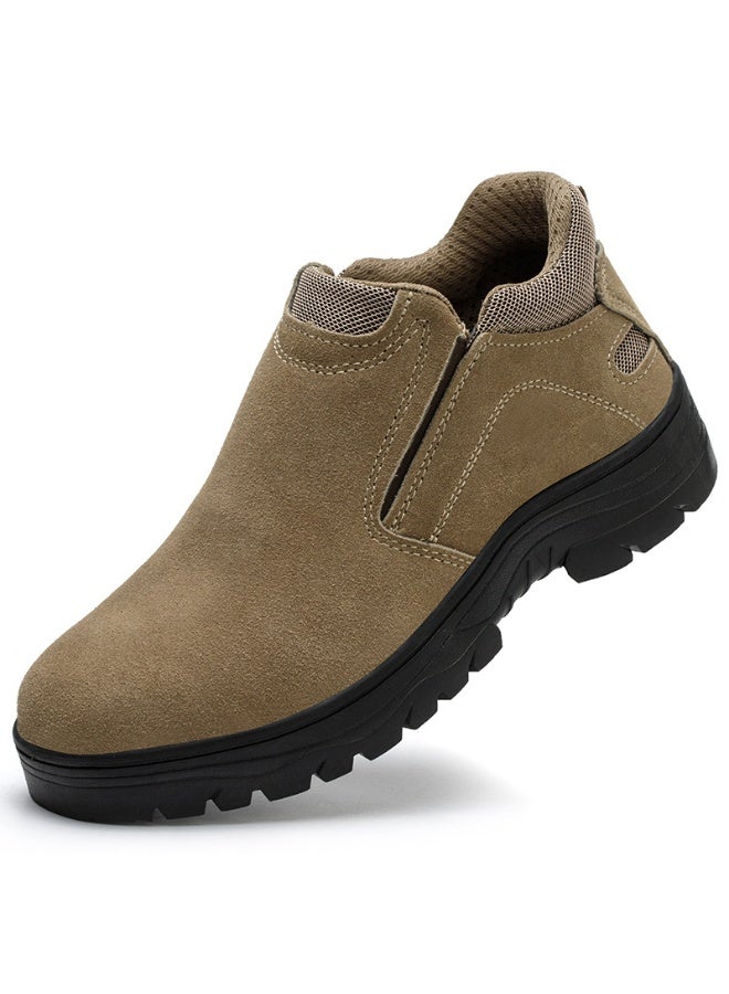 NIBEMINENT Men Anti Puncture Work Sneakers Breathable Safety Boots Male Soft Sole Wear Resistant Shoes Non-slip Protective Footwear - Image 1